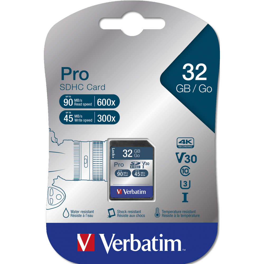 Verbatim Prօ U3 SDHC Card 32GB